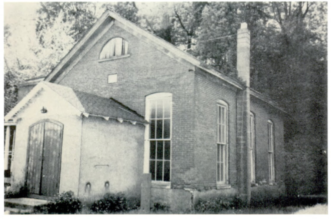 historic black and white photo of church